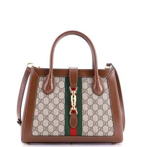 Gucci Jackie Web Tote Gg Canvas And #254294G18B